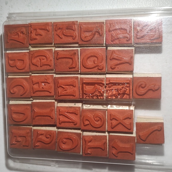 Stampin' Up Alphabet Wood Mounted Stamp Set Of 28 Stamps, Letters A - Z… - Picture 3 of 3